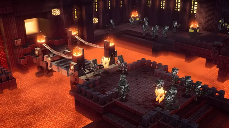 Di chuyển qua các cây cầu nether
